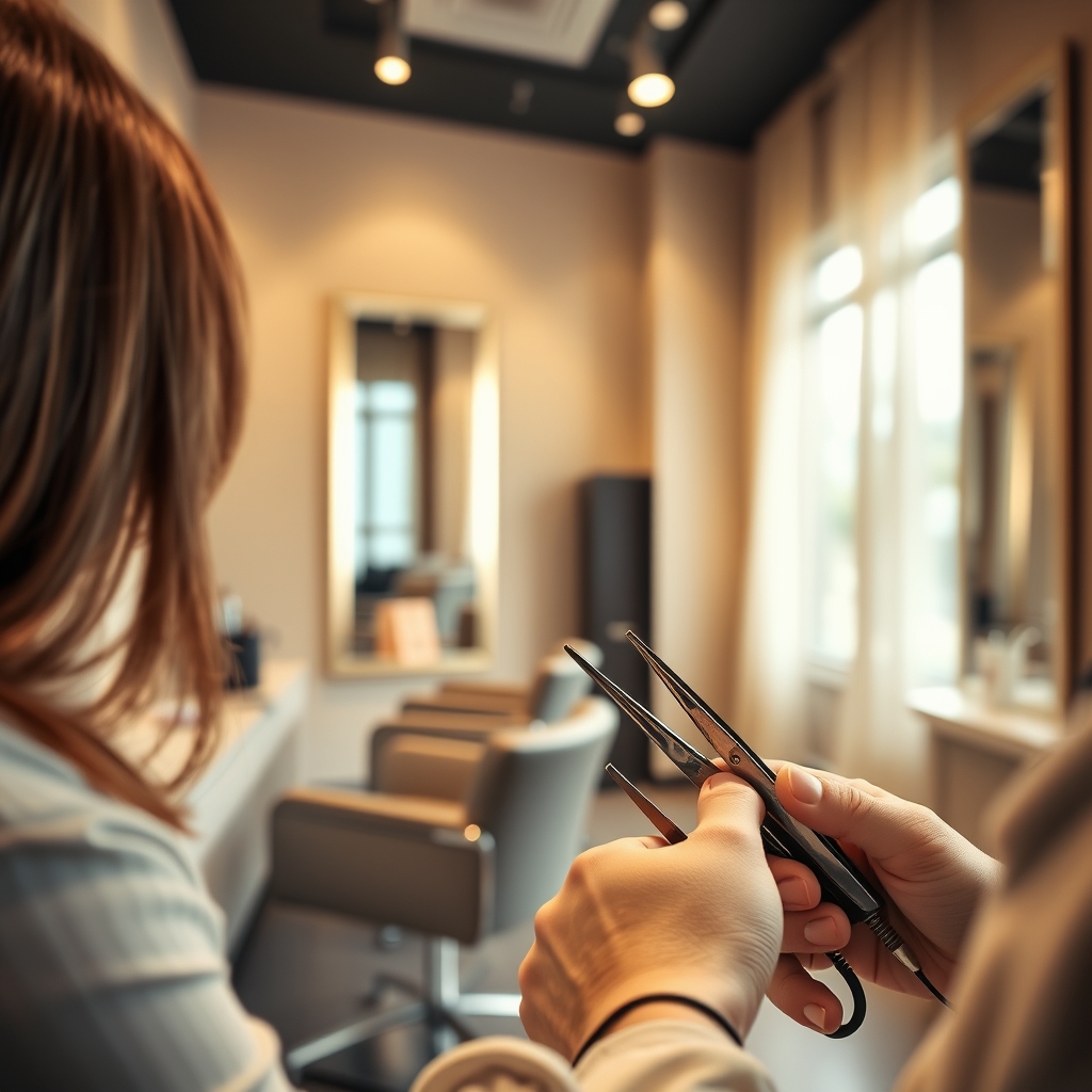 Warm salon styling station