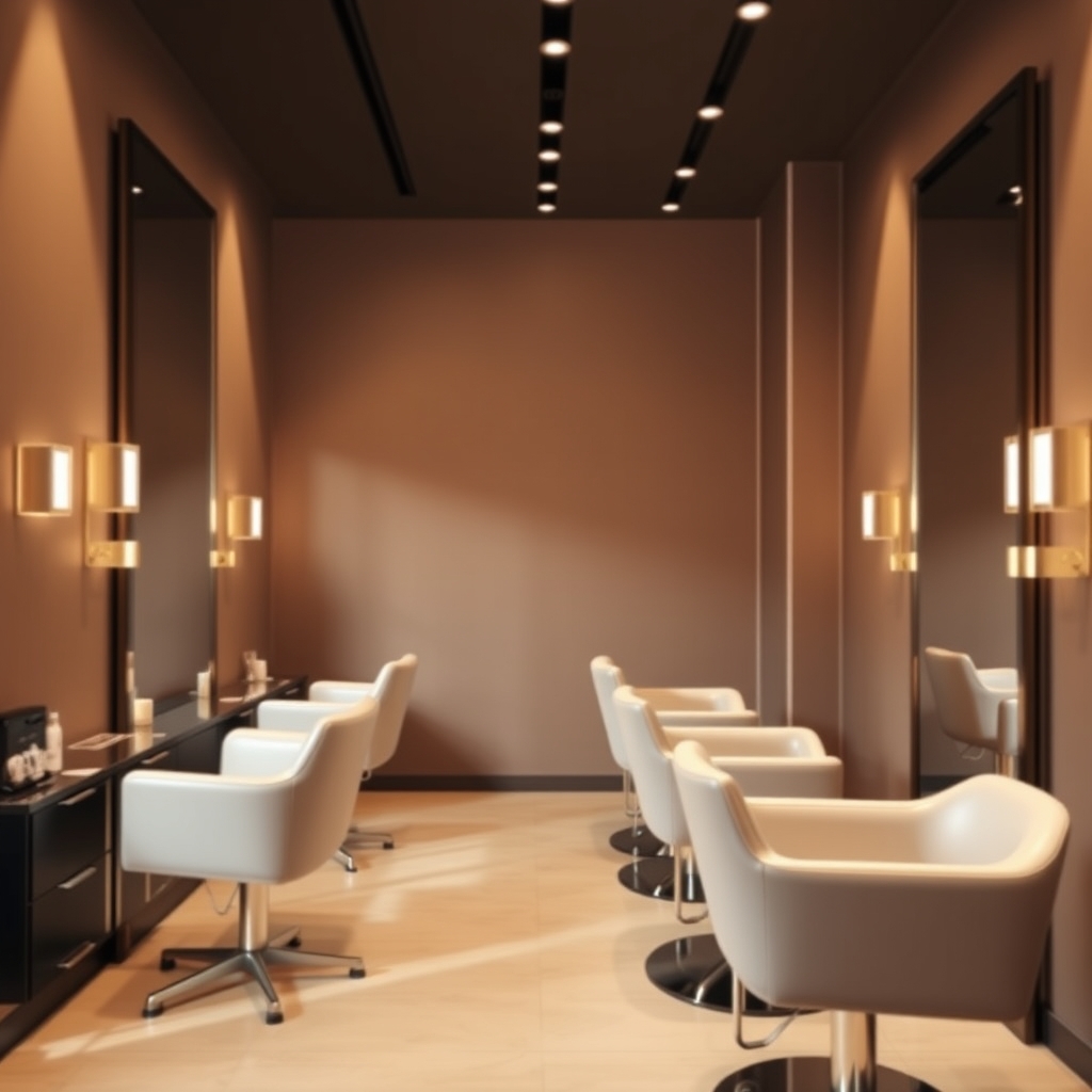 Modern salon styling room